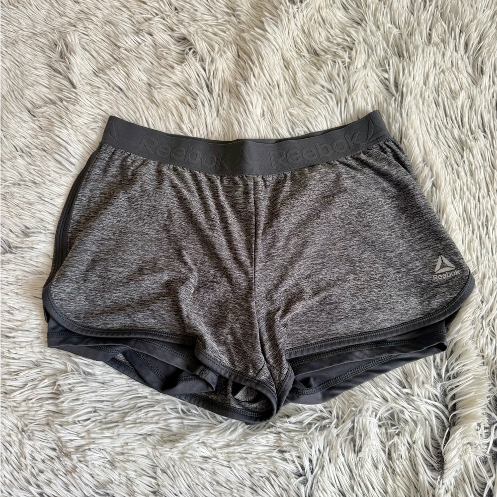 Reebok Grey Athletic Lined Shorts Size Small